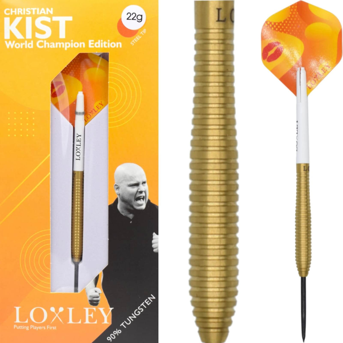 Loxley - Christian Kist WC Edition Darts - Steel Tip - 90% Tungsten - 22g 24g