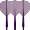 Condor - Axe Small Transparent Colour - Standard Dart Flights - Integrated Flight & Shaft System - Short (21.5mm) / Purple