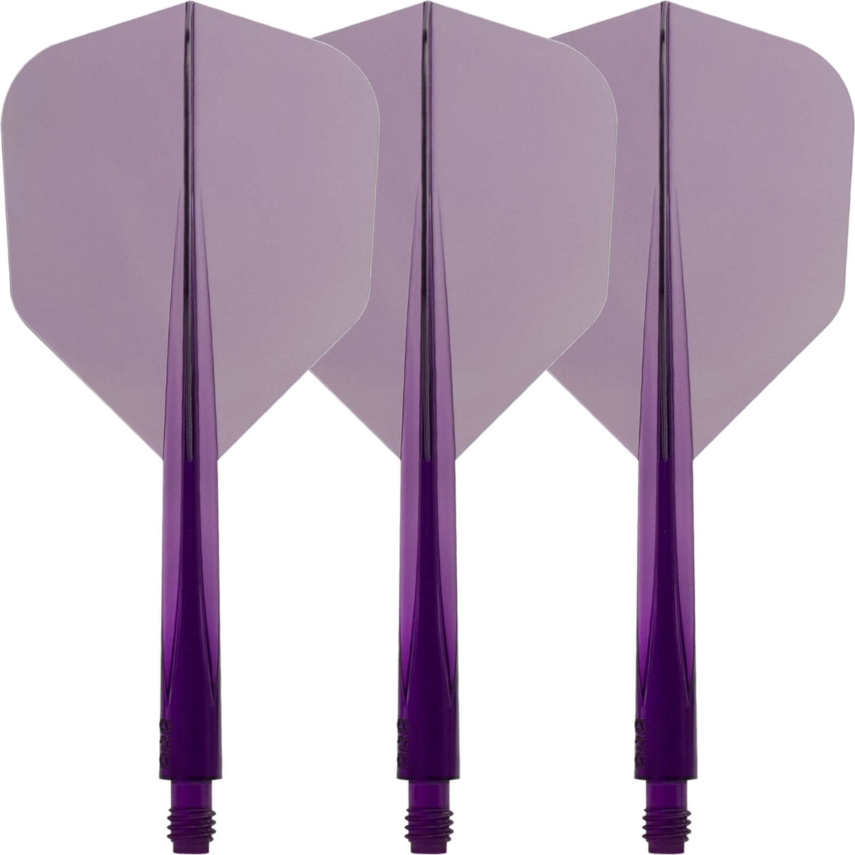 Condor - Axe Small Transparent Colour - Standard Dart Flights - Integrated Flight & Shaft System - Short (21.5mm) / Purple