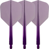 Condor - Axe Small Transparent Colour - Standard Dart Flights - Integrated Flight & Shaft System - Short (21.5mm) / Purple