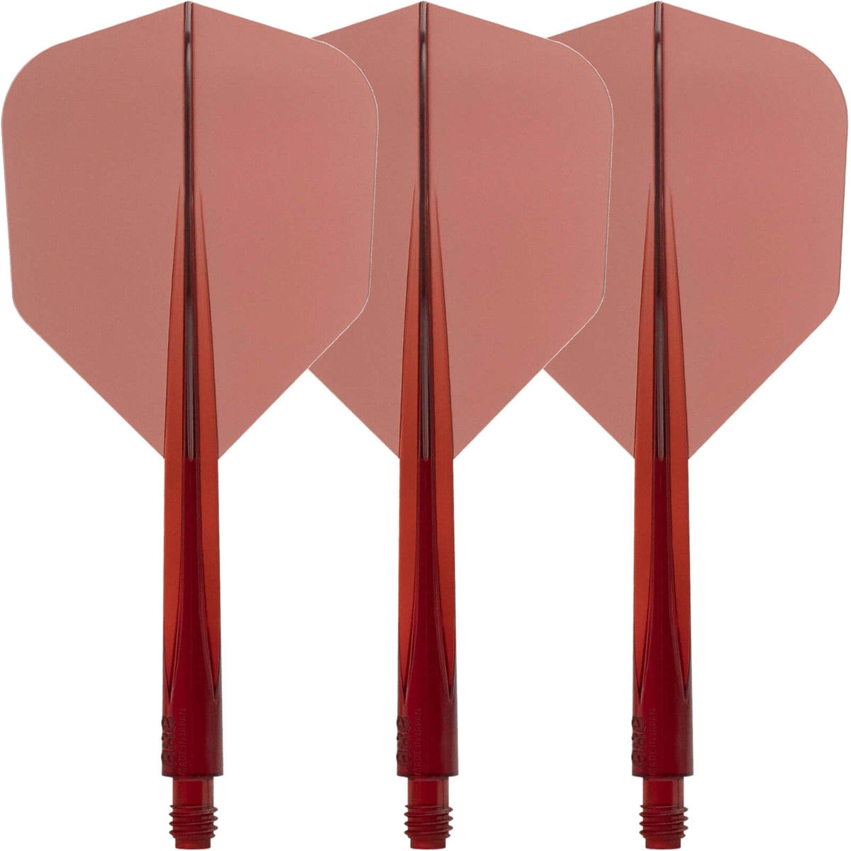 Dart Flights - Condor - Axe Small Transparent Colour - Standard Dart Flights - Integrated Flight &amp; Shaft System Short (21.5mm) / Red