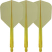 Condor - Axe Small Transparent Colour - Standard Dart Flights - Integrated Flight & Shaft System - Short (21.5mm) / Yellow