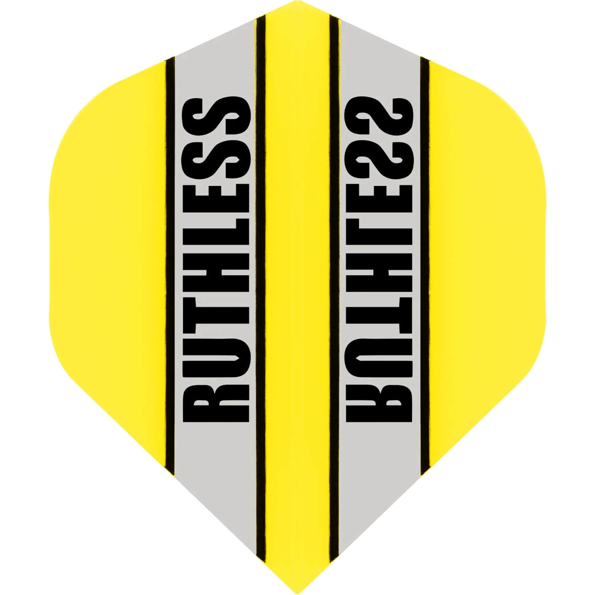 Dart Flights - Ruthless - Clear Panels - Big Wing Dart Flights Yellow