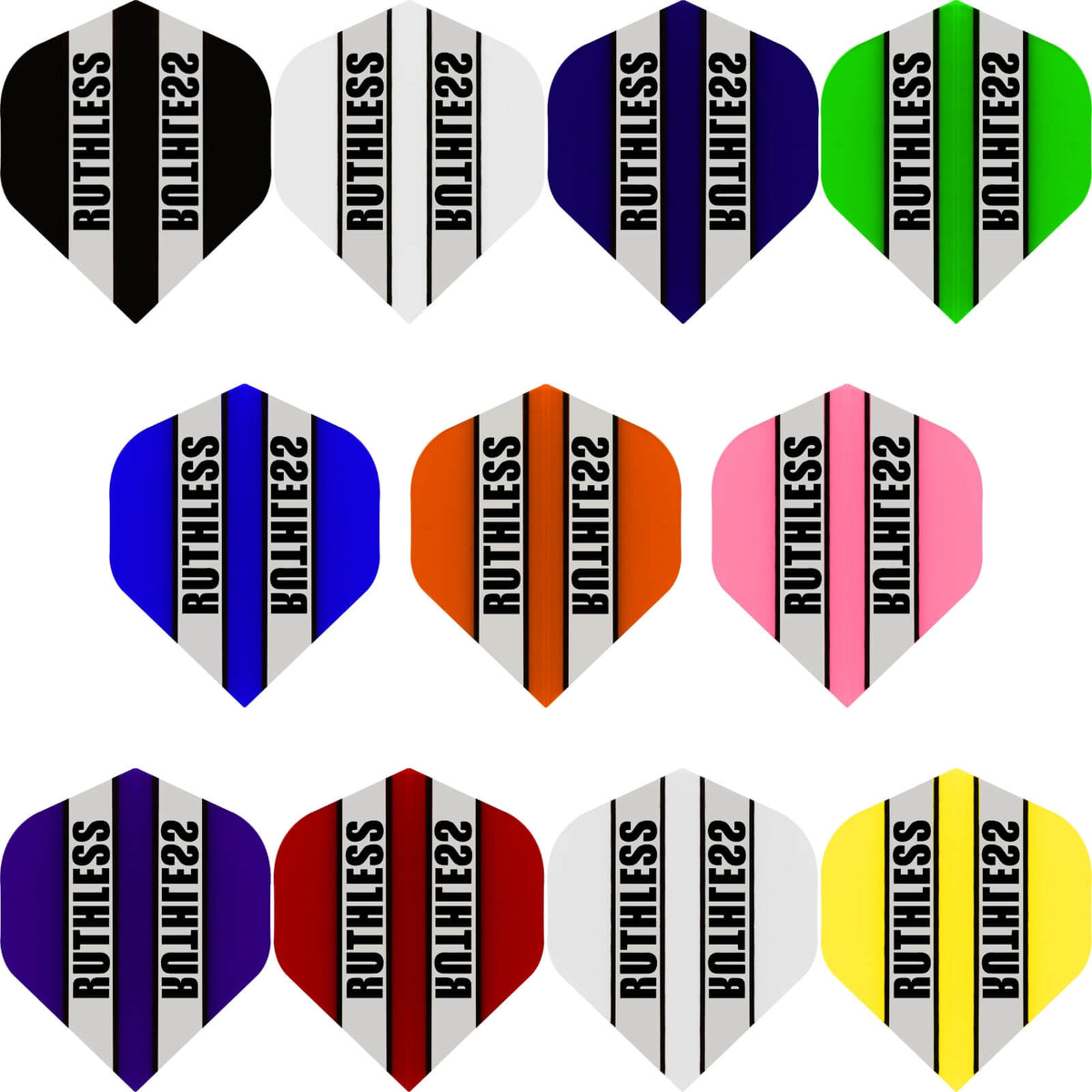 Dart Flights - Ruthless - Clear Panels - Big Wing Dart Flights 