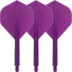 Condor - Axe Standard Solid Colour - Big Wing Dart Flights - Integrated Flight & Shaft System - Short (21.5mm) / Purple