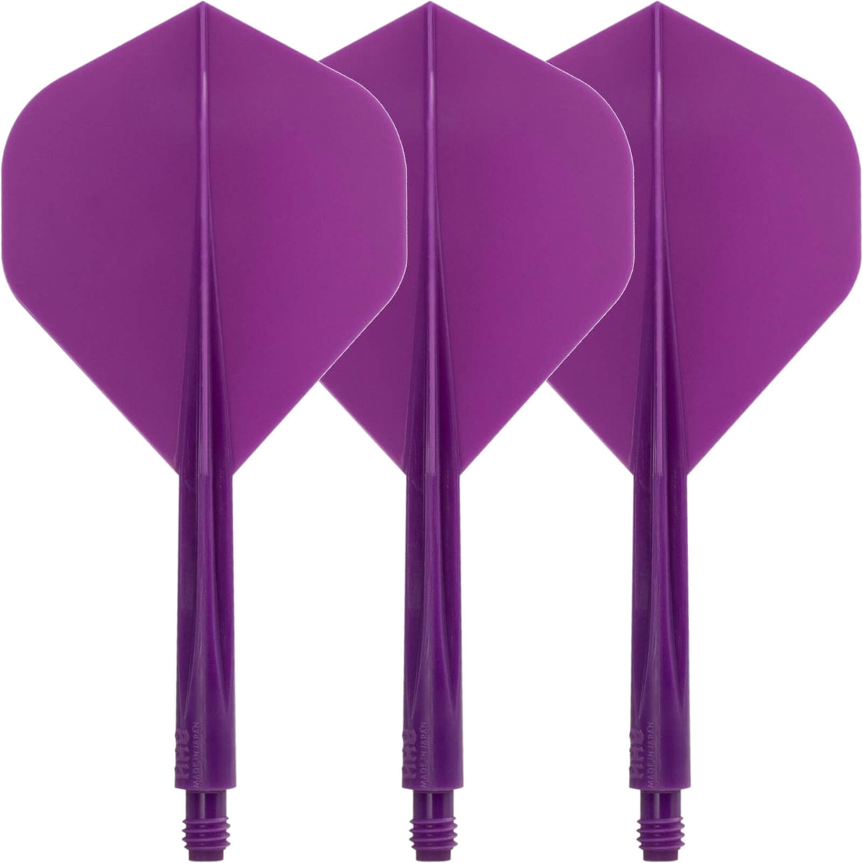 Condor - Axe Standard Solid Colour - Big Wing Dart Flights - Integrated Flight & Shaft System - Short (21.5mm) / Purple