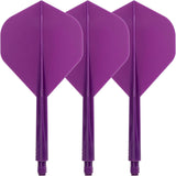 Condor - Axe Standard Solid Colour - Big Wing Dart Flights - Integrated Flight & Shaft System - Short (21.5mm) / Purple