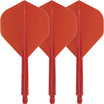 Condor - Axe Standard Solid Colour - Big Wing Dart Flights - Integrated Flight & Shaft System - Short (21.5mm) / Red