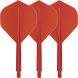 Condor - Axe Standard Solid Colour - Big Wing Dart Flights - Integrated Flight & Shaft System - Short (21.5mm) / Red