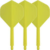 Condor - Axe Standard Solid Colour - Big Wing Dart Flights - Integrated Flight & Shaft System - Short (21.5mm) / Yellow