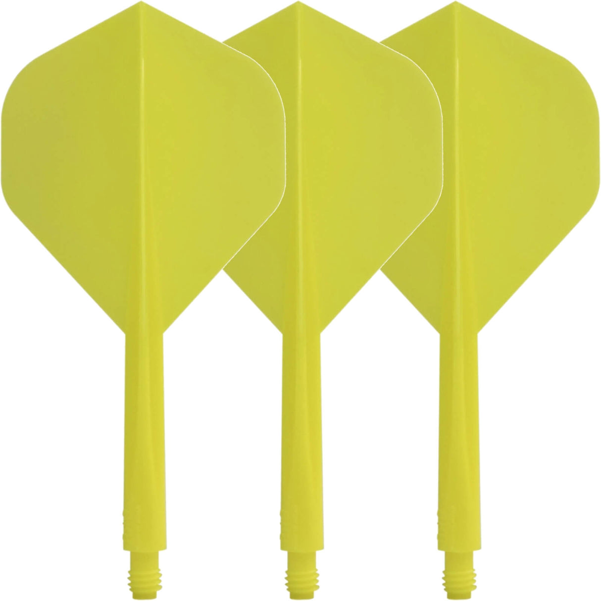 Condor - Axe Standard Solid Colour - Big Wing Dart Flights - Integrated Flight & Shaft System - Short (21.5mm) / Yellow