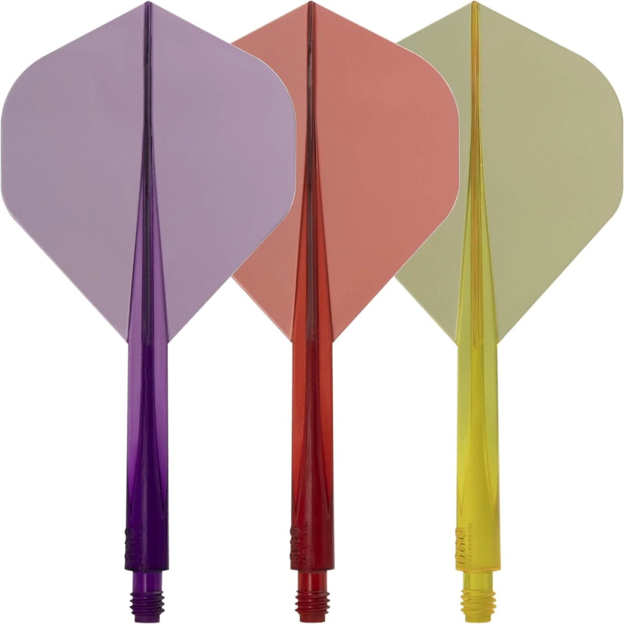 Condor - Axe Standard Transparent Colour - Big Wing Dart Flights - Integrated Flight & Shaft System -