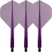 Condor - Axe Standard Transparent Colour - Big Wing Dart Flights - Integrated Flight & Shaft System - Short (21.5mm) / Purple