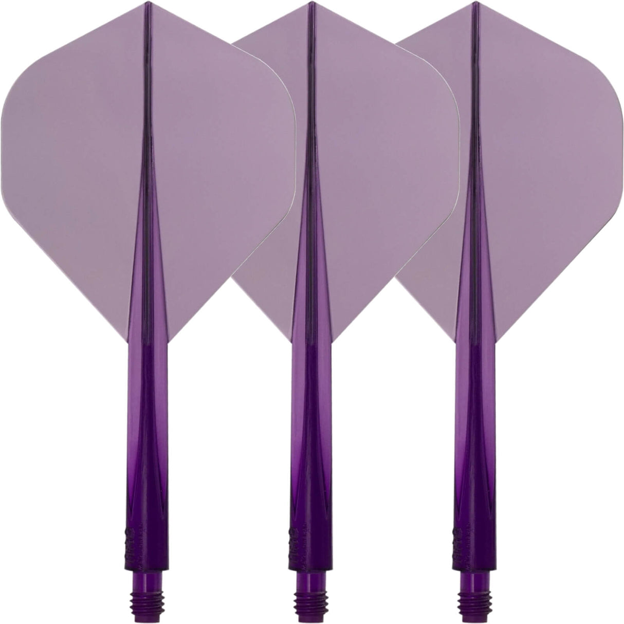 Condor - Axe Standard Transparent Colour - Big Wing Dart Flights - Integrated Flight & Shaft System - Short (21.5mm) / Purple