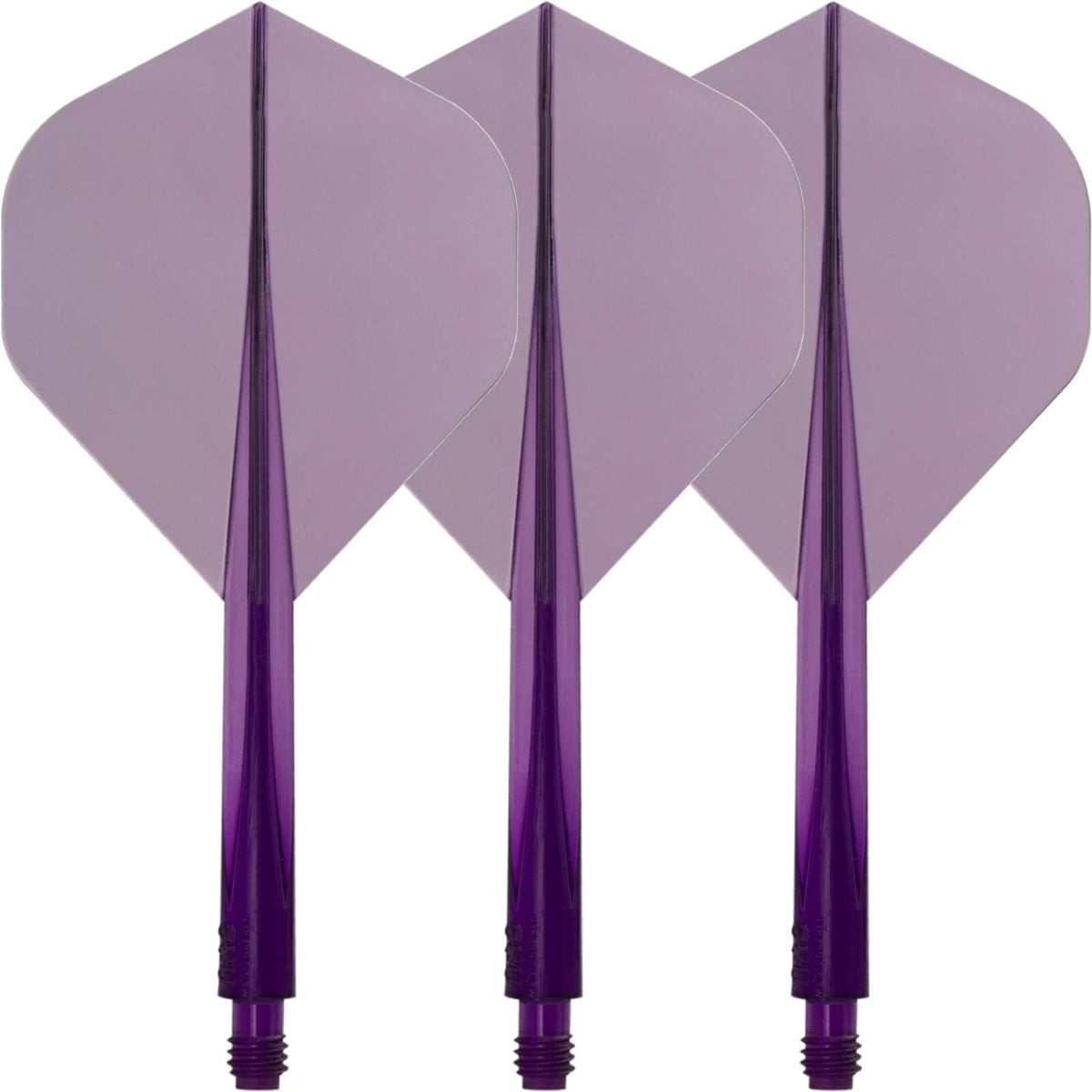 Dart Flights - Condor - Axe Standard Transparent Colour - Big Wing Dart Flights - Integrated Flight &amp; Shaft System Short (21.5mm) / Purple