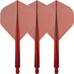 Condor - Axe Standard Transparent Colour - Big Wing Dart Flights - Integrated Flight & Shaft System - Short (21.5mm) / Red