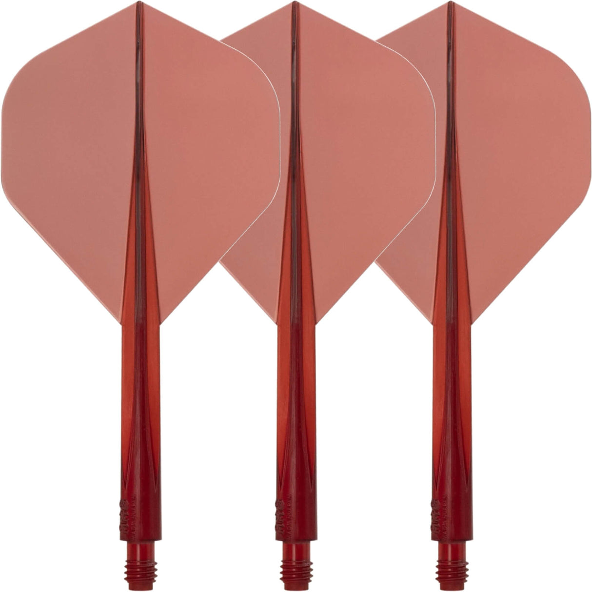 Condor - Axe Standard Transparent Colour - Big Wing Dart Flights - Integrated Flight & Shaft System - Short (21.5mm) / Red