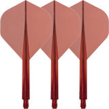Condor - Axe Standard Transparent Colour - Big Wing Dart Flights - Integrated Flight & Shaft System - Short (21.5mm) / Red
