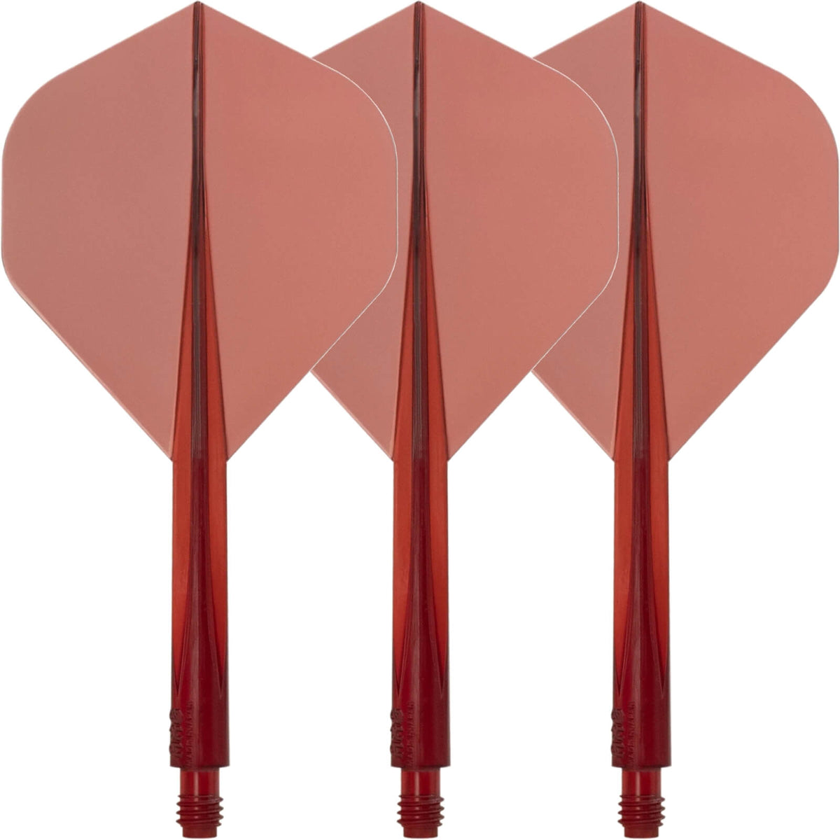 Dart Flights - Condor - Axe Standard Transparent Colour - Big Wing Dart Flights - Integrated Flight &amp; Shaft System Short (21.5mm) / Red
