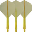 Condor - Axe Standard Transparent Colour - Big Wing Dart Flights - Integrated Flight & Shaft System - Short (21.5mm) / Yellow