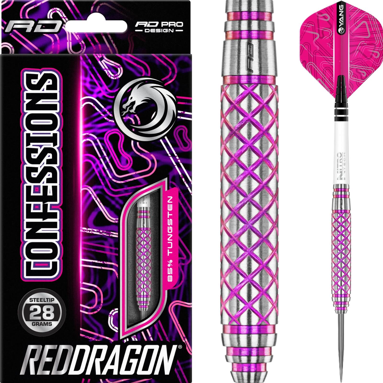 Darts - Red Dragon - Confession Darts - Steel Tip - 85% Tungsten - 26g 28g 30g 