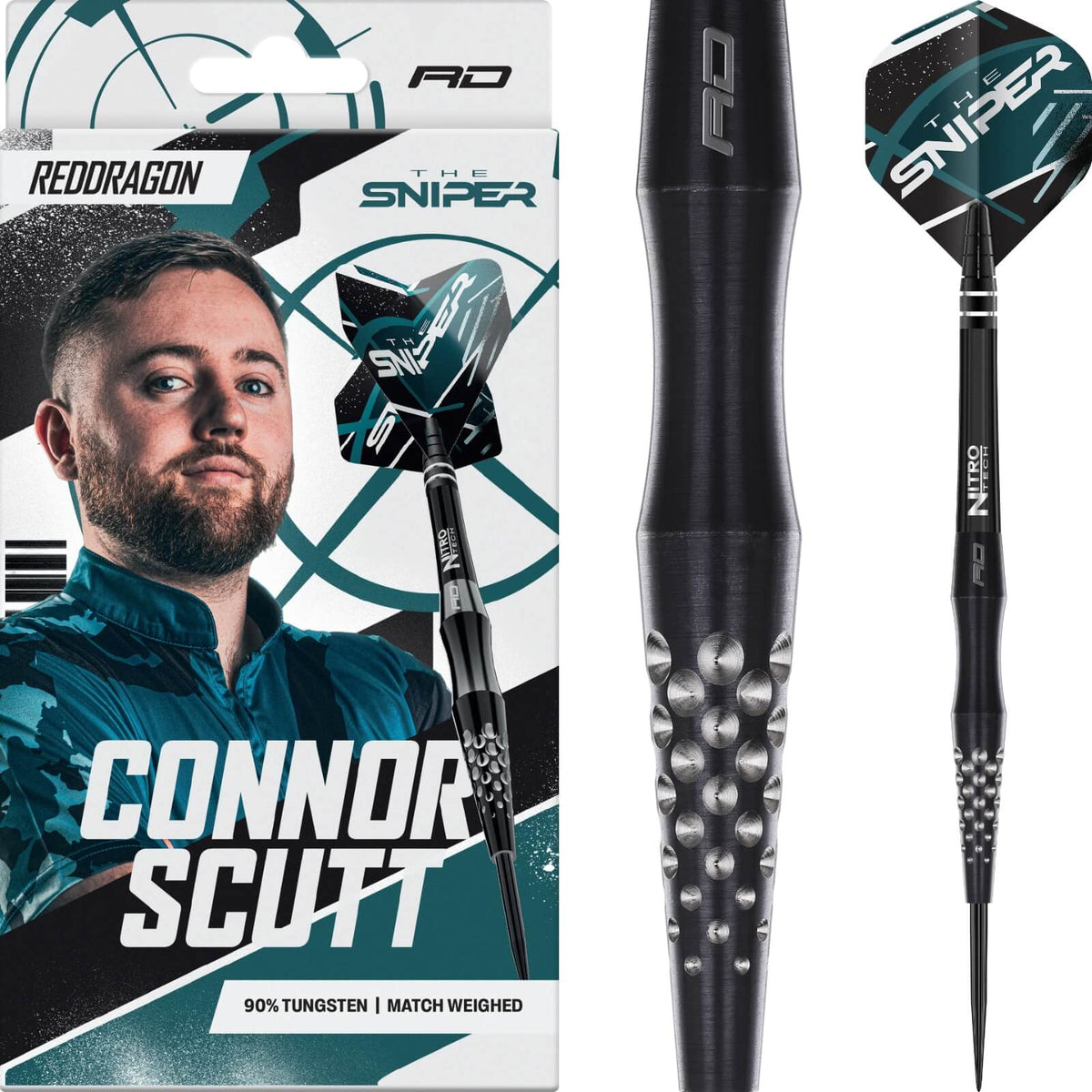 Red Dragon - Connor Scutt Darts - Steel Tip - 90% Tungsten - 22g