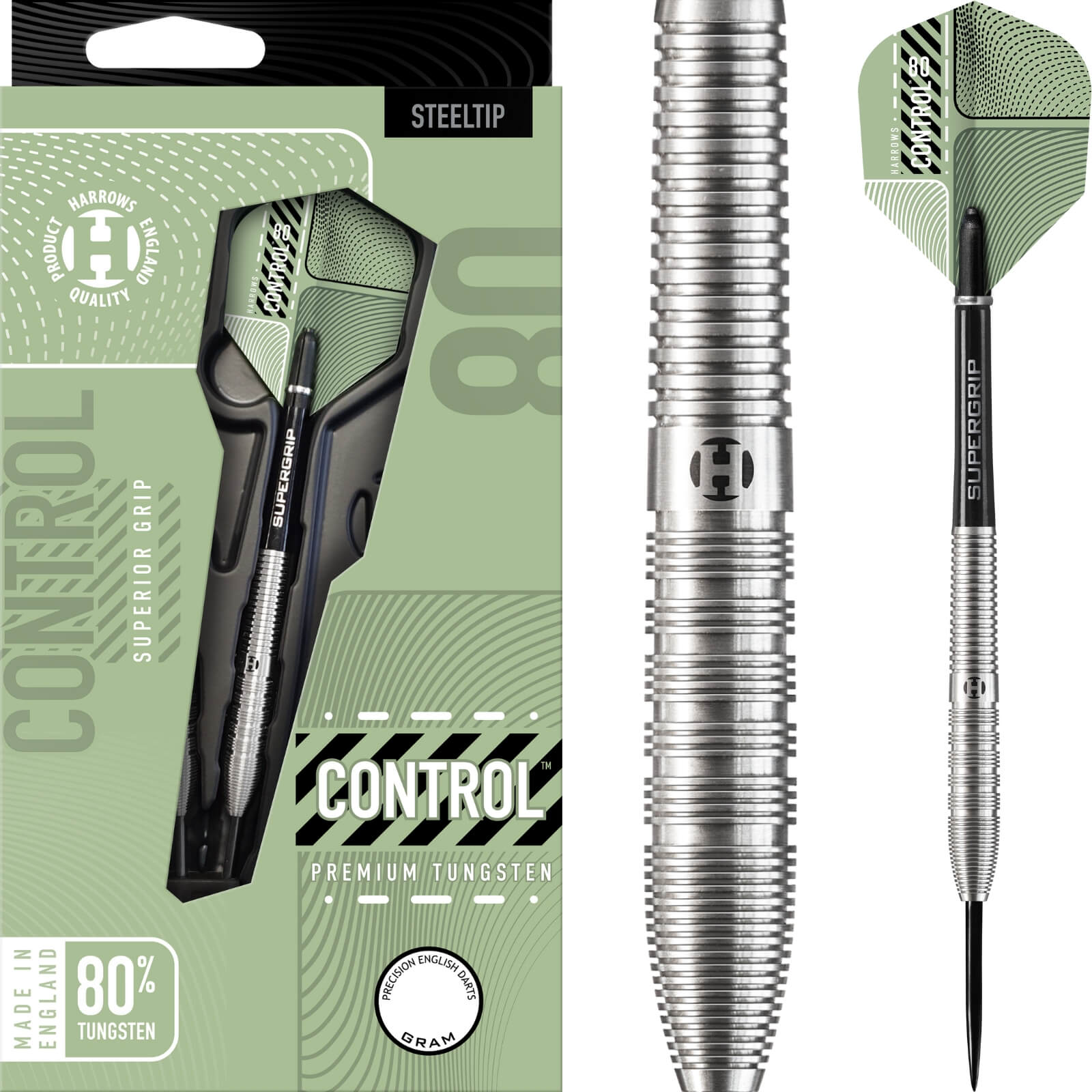 Darts - Harrows - Control Tapered Darts - Steel Tip - 80% Tungsten - 21g 23g 24g 