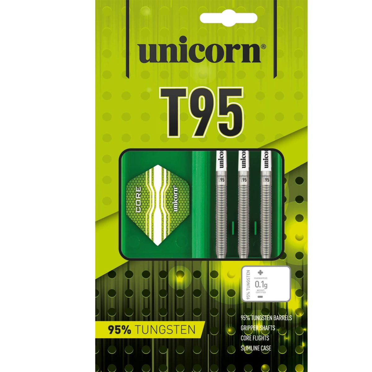 Darts - Unicorn - Core XL T95 Darts - Steel Tip - 95% Tungsten - 23g 25g 
