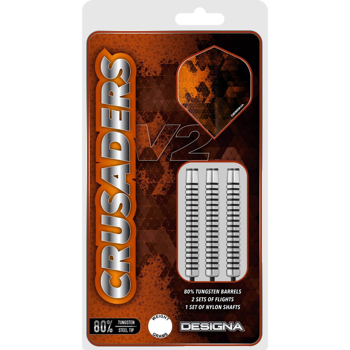 Designa - Crusader V2 M2 Darts - 80% Tungsten - 21g 23g 25g 27g -
