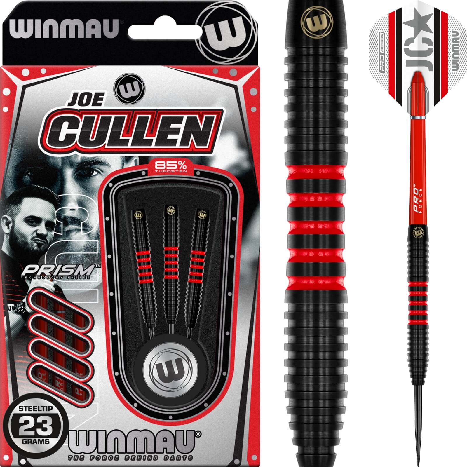 Darts - Winmau - Joe Cullen 85 Pro Series Darts - Steel Tip - 85% Tungsten - 23g 25g 