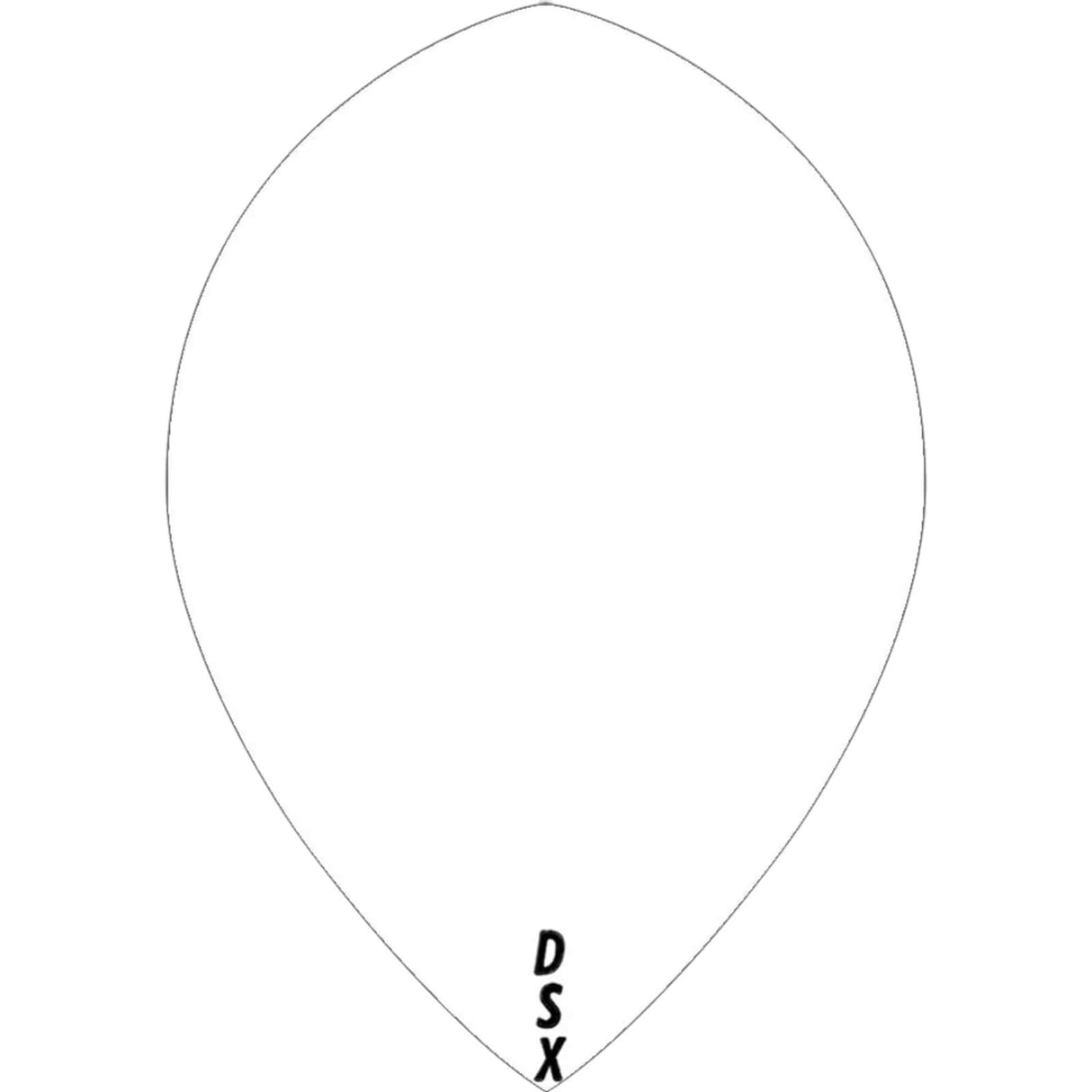 Designa - DSX Plain Colour - Pear Dart Flights - White