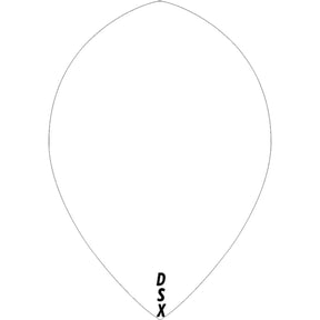 Designa - DSX Plain Colour - Pear Dart Flights - White