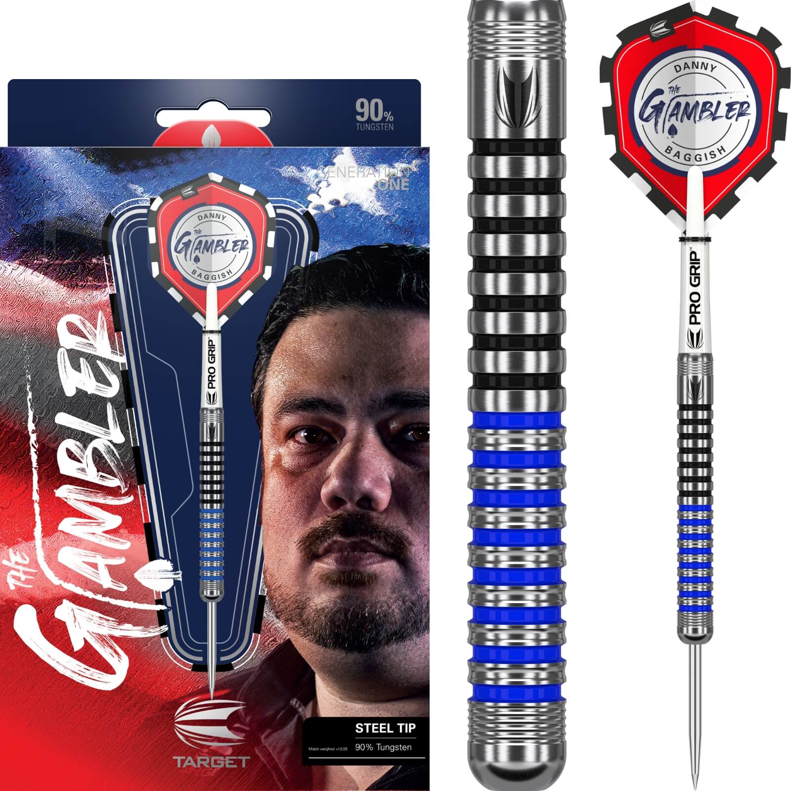 Darts - Target - Danny Baggish Darts - Steel Tip - 90% Tungsten - 21g 23g 