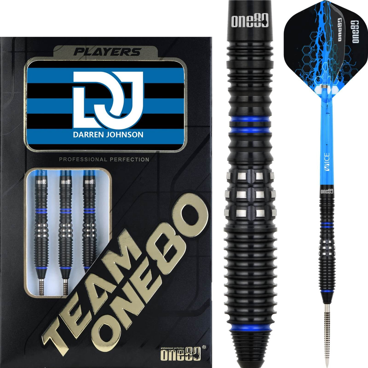 Darts - One80 - Darren Johnson Darts - Steel Tip - 90% Tungsten - 23g 