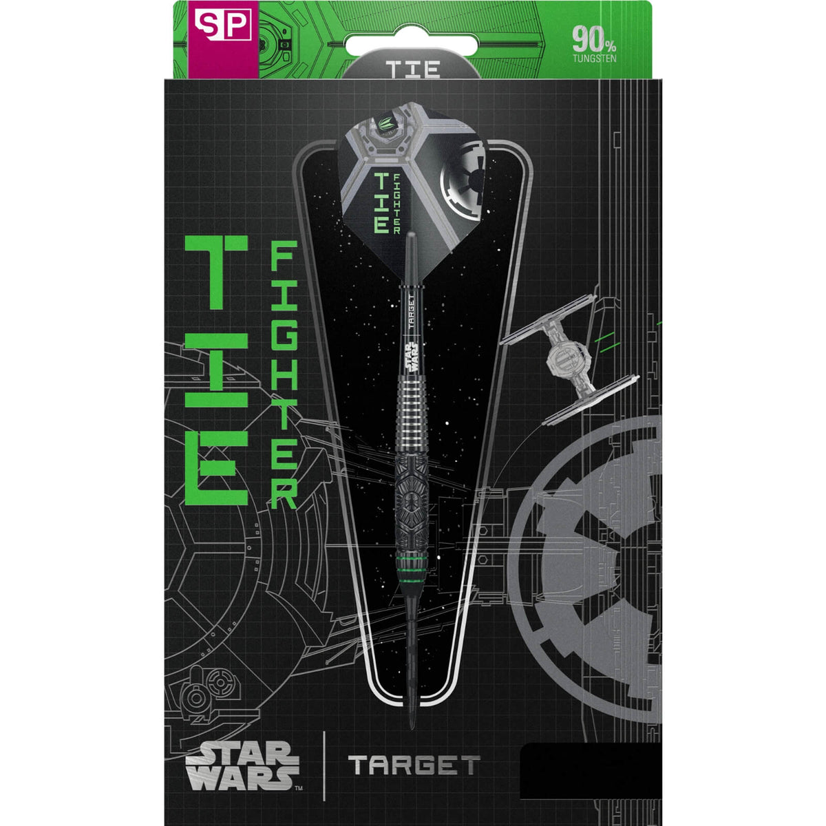 PRE-ORDER - Target - Star Wars Tie Fighter Darts - Swiss Point - Steel Tip - 90% Tungsten - 23g 24g 25g