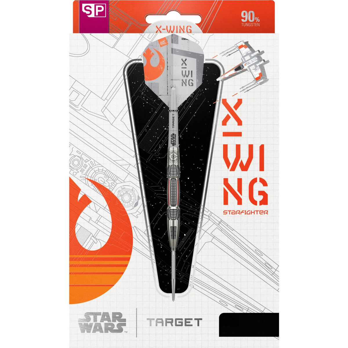 PRE-ORDER - Target - Star Wars X-Wing Darts - Swiss Point - Steel Tip - 90% Tungsten - 22g 24g 26g