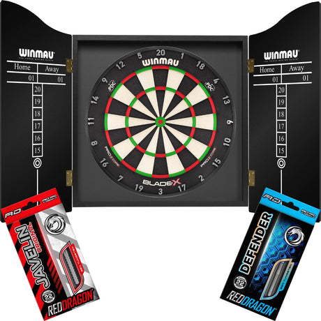 Dartboard & Cabinet Complete Bundle -
