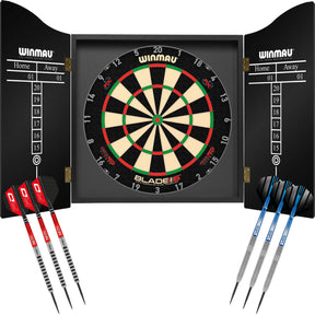 Dartboard & Cabinet Ready to Play Bundle -