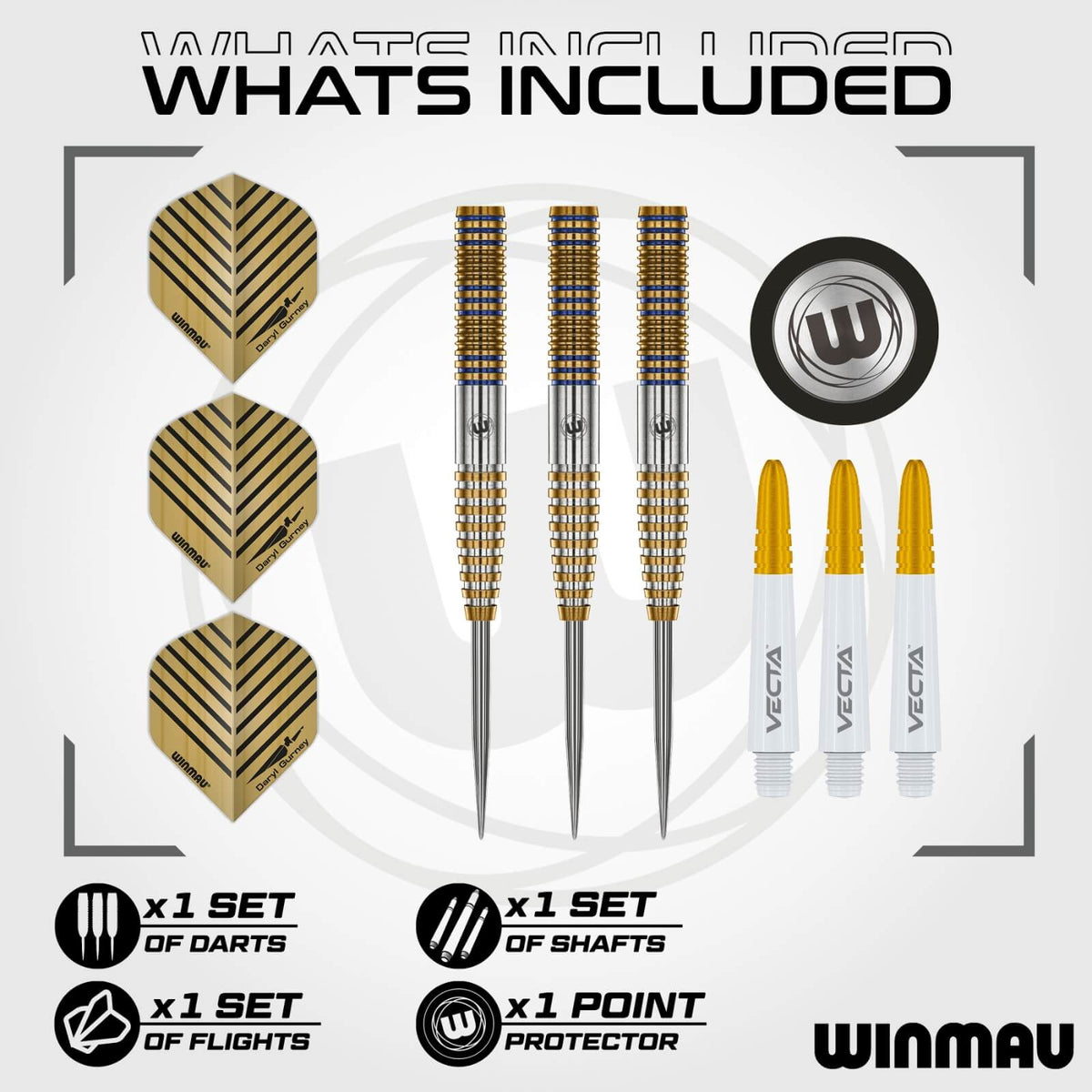 Darts - Winmau - Daryl Gurney Signature Edition Darts - Steel Tip - 95% Tungsten - 23g