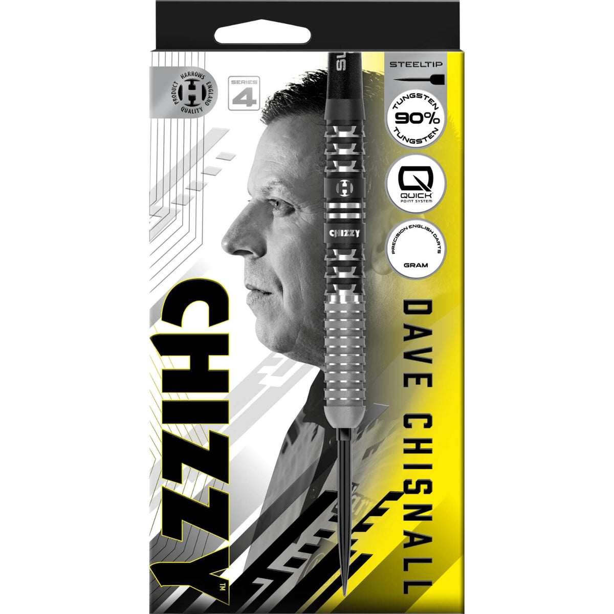 Harrows - Dave Chisnall Series 4 Darts - Quick Point - 90% Tungsten - 22g 23g 24g 26g
