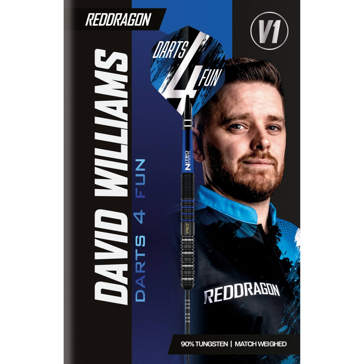 Red Dragon - David Williams V1 Darts - 90% Tungsten - 23g