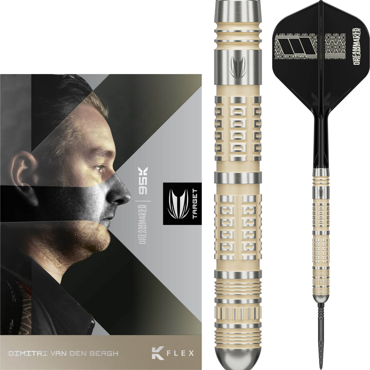 Darts - Target - Dimitri Van Den Bergh 95K Darts - Swiss Point - Steel Tip - 95% Tungsten - 22g 23g 24g