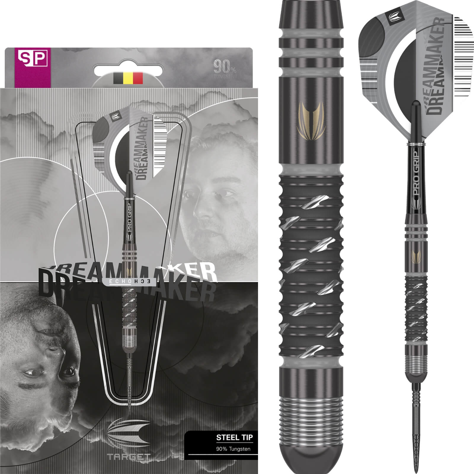 Darts - Target - Dimitri Van den Bergh X Echo Darts - Swiss Point - Steel Tip - 90% Tungsten - 22g 23g 24g