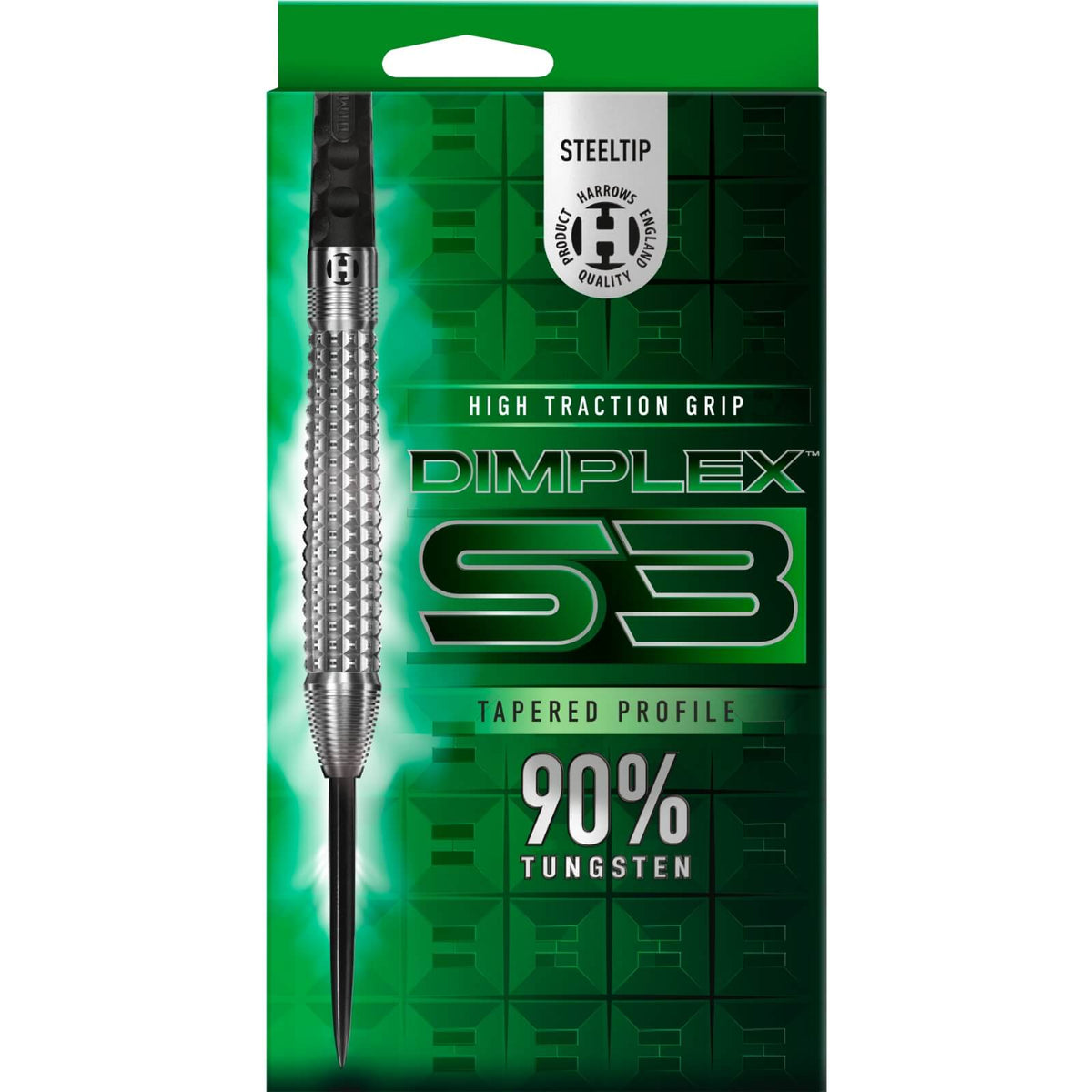 Darts - Harrows - Dimplex S3 Tapered Darts - Steel Tip - 90% Tungsten - 22g 23g 24g 26g