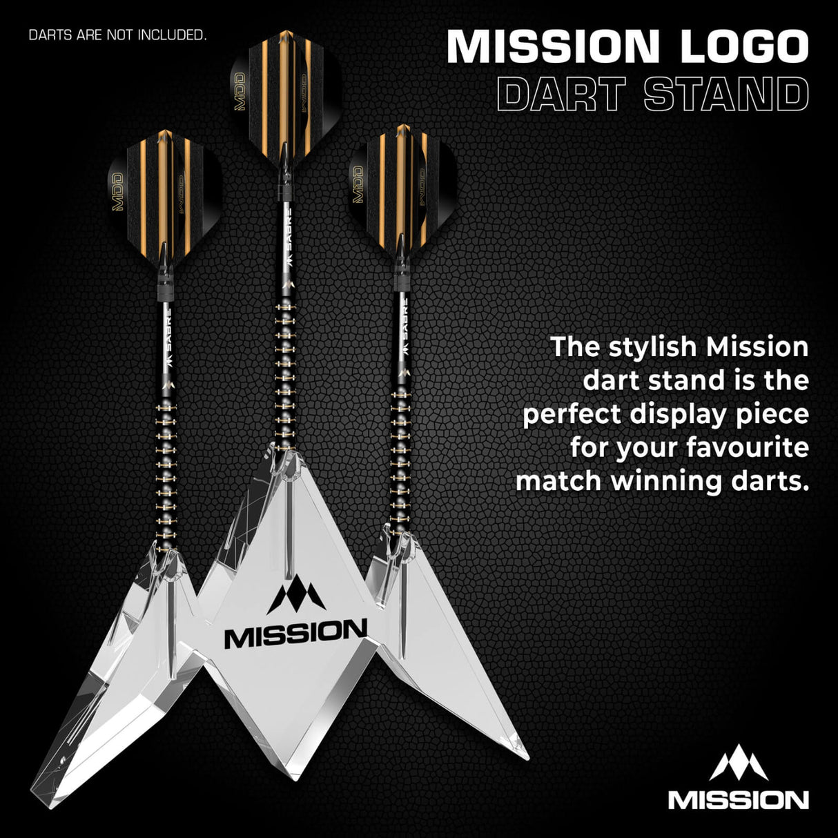 Mission - Logo Stand - Acrylic Darts Display Stand -