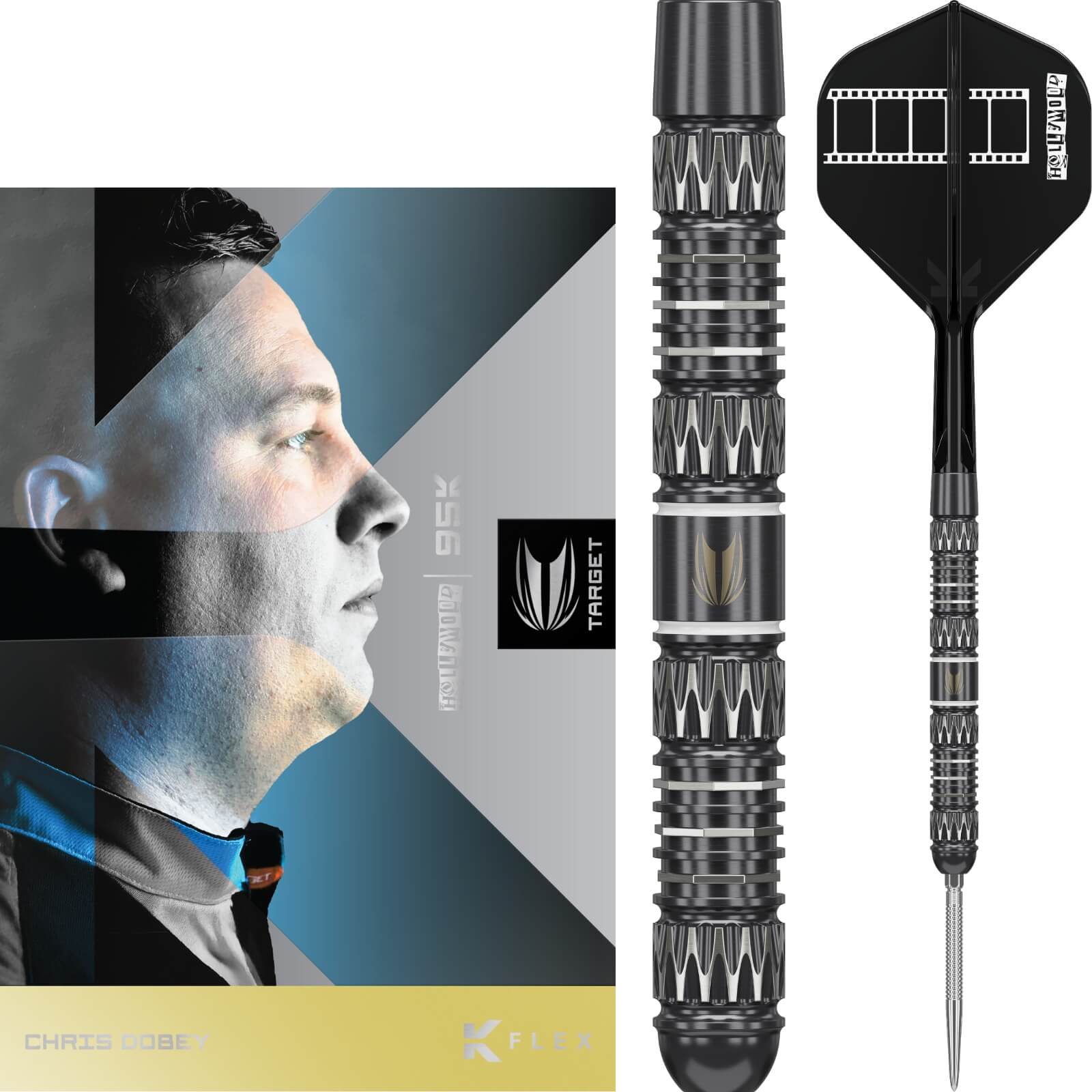 Darts - Target - Chris Dobey 95K Darts - Swiss Point - Steel Tip - 95% Tungsten - 22g 23g 24g