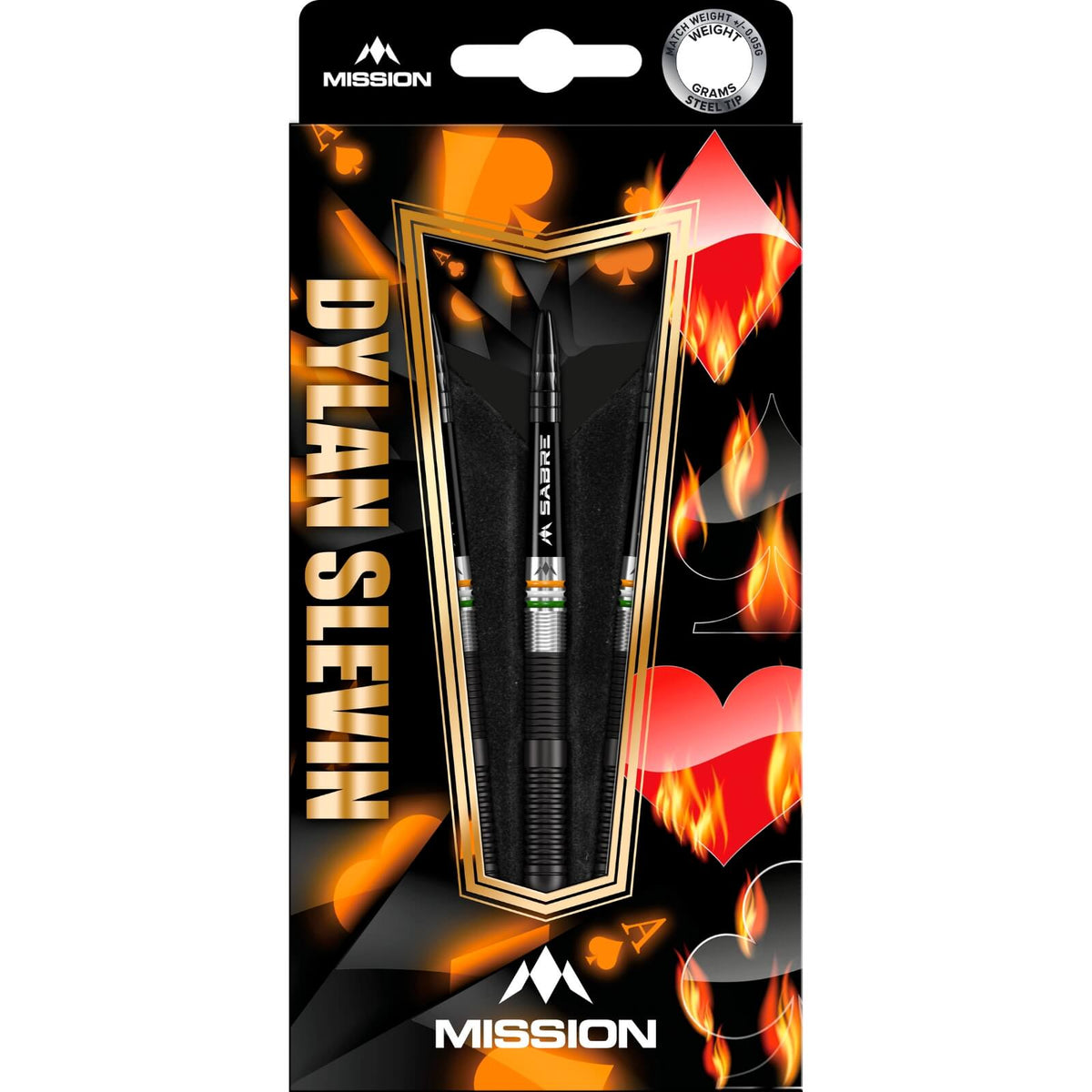 Darts - Mission - Dylan Slevin Darts - Steel Tip - 90% Tungsten - 21g 23g 25g 