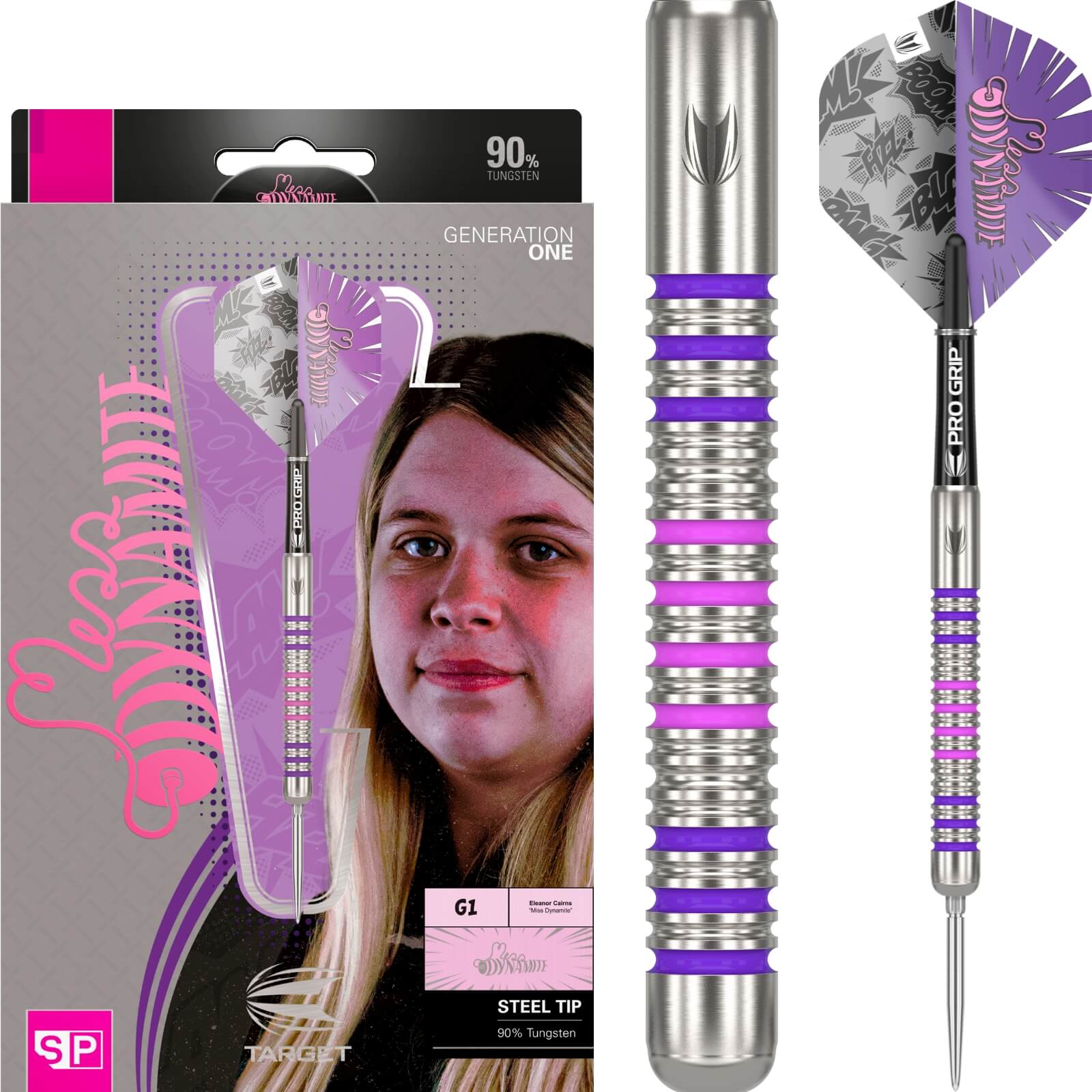 Darts - Target - Eleanor Cairns Darts - Swiss Point - Steel Tip - 90% Tungsten - 24g 