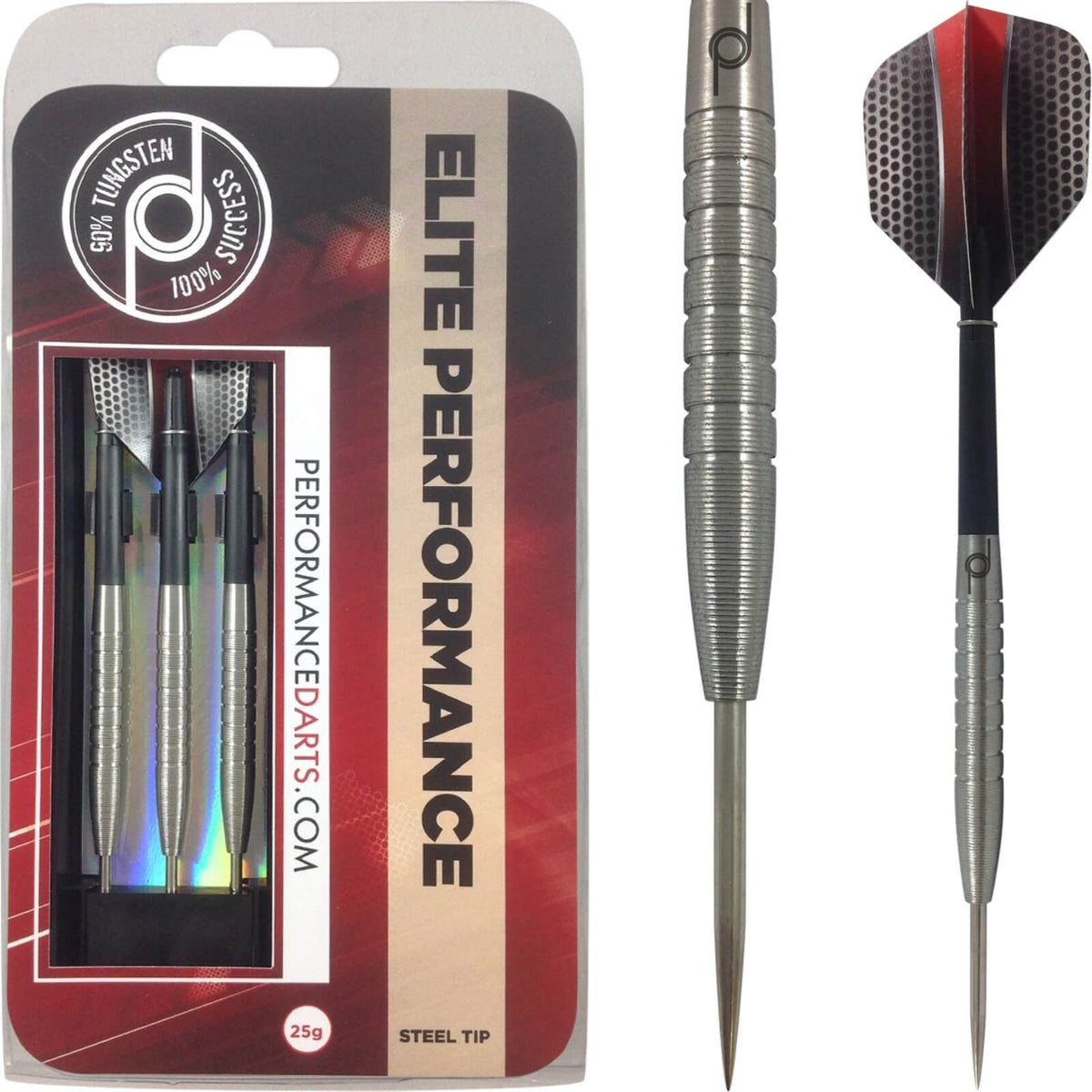 Darts - Performance Darts - Elite - Steel Tip - 90% Tungsten - 23g 25g 