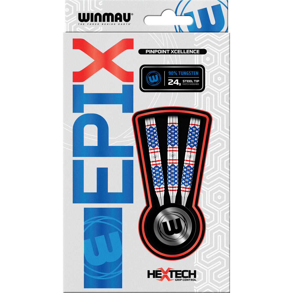 Darts - Winmau - Epix Darts - Steel Tip - 90% Tungsten - 22g 24g